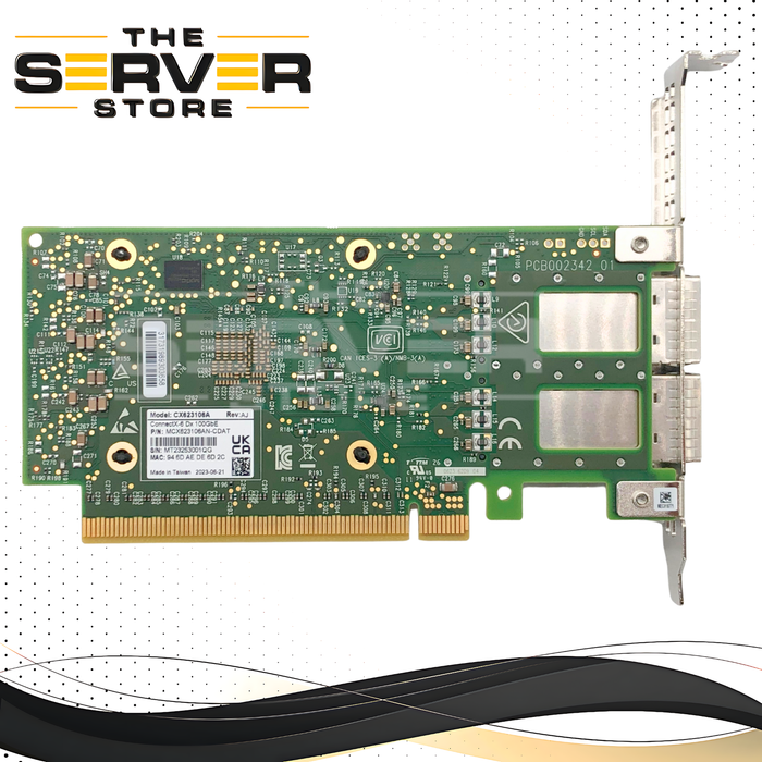 Mellanox ConnectX-6 DX Dual Port 100Gb Ethernet Network Adapter Card. P/N: MCX623106AC-CDAT.