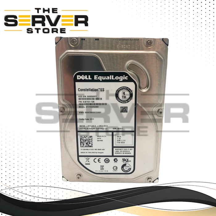 Dell Equallogic 1TB 7.2K 3Gb/s SATA 3.5" Enterprise HDD ST31000524NS 2HR85