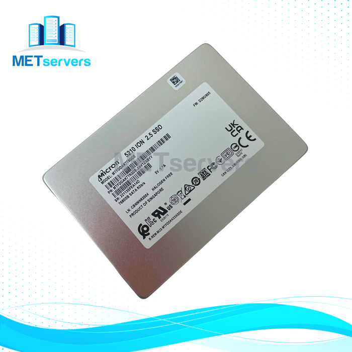 Micron 5210 ION Series 7.68TB SATA 6Gb/s 2.5" SSD Solid State Drive (MTFDDAK7T6QDE-2AV1ZA)