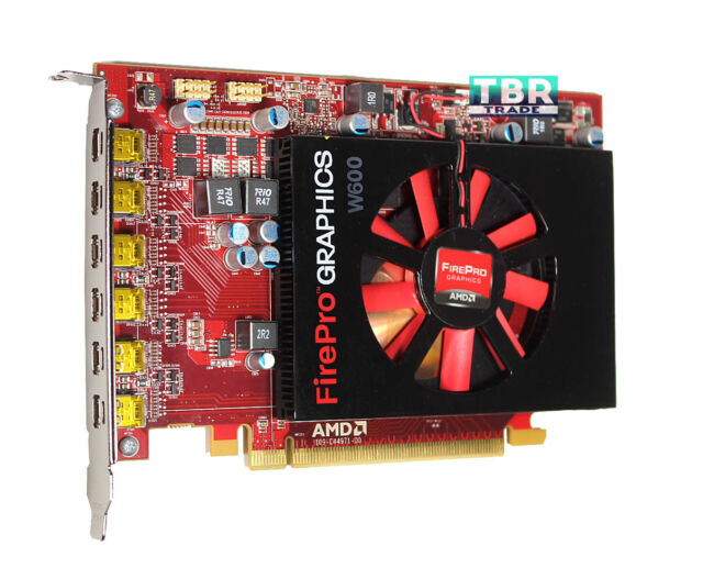 AMD FirePro W600 2GB GDDR5 6 MiniDP PCI-E Video Graphics Card (109-C44971-00)