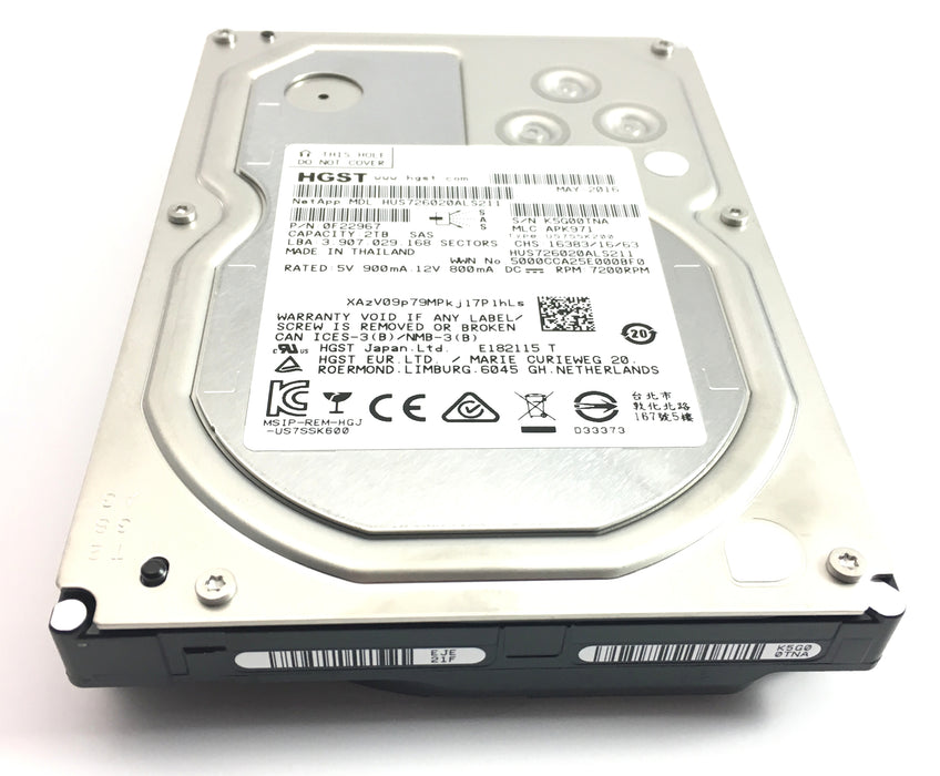 HGST ULTRASTAR NETAPP 2TB 7.2K SAS 12Gbps 3.5'' HARD DRIVE (HUS726020ALS211)