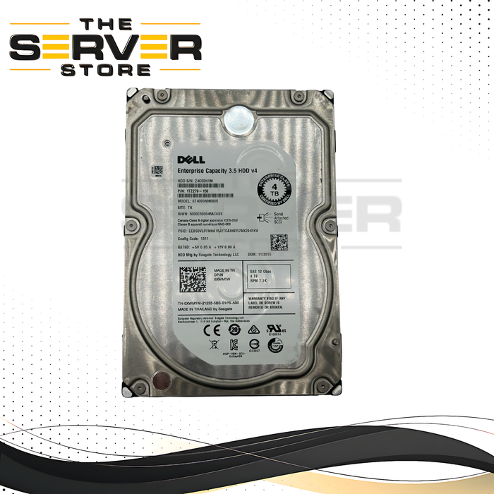 Dell 4TB SAS 7.2K 12Gbps 3.5'' HDD Seagate Enterprise Capacity v4 ST4000NM0005 0XWM1W XWM1W