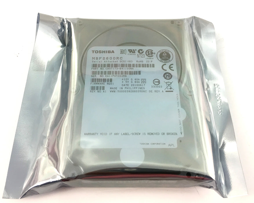 Toshiba 600GB 10K 6Gbps SAS 2.5'' Hard Drive (MBF2600RC)