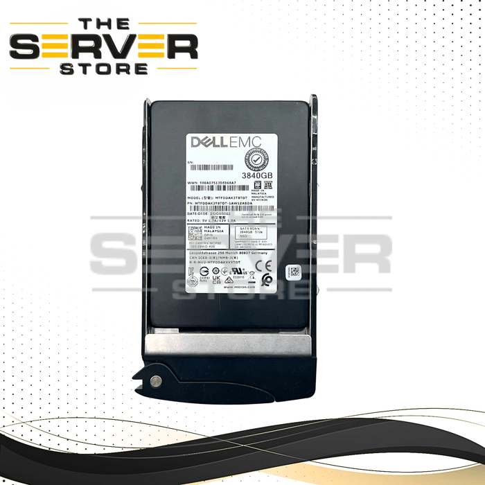 Micron 3.84TB SATA 6G MU SFF 2.5" SED SSD 5300 MAX Series MTFDDAK3T8TDT for Supermicro Server (Supermicro SFF 2.5" Tray Included)