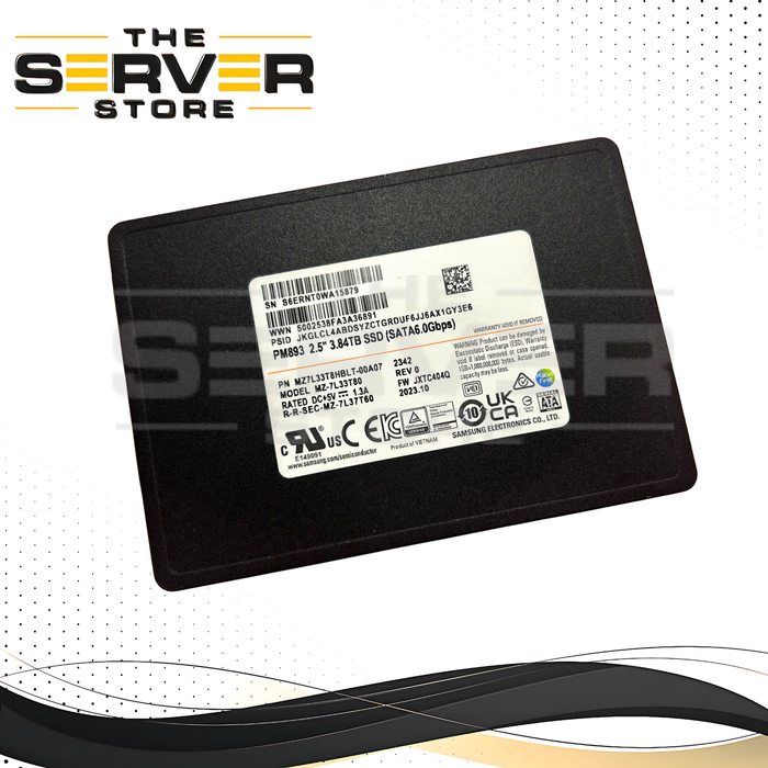 Samsung 3.84TB SATA 6Gb/s 2.5" SSD PM893 MZ7L33T8HBLT-00A07