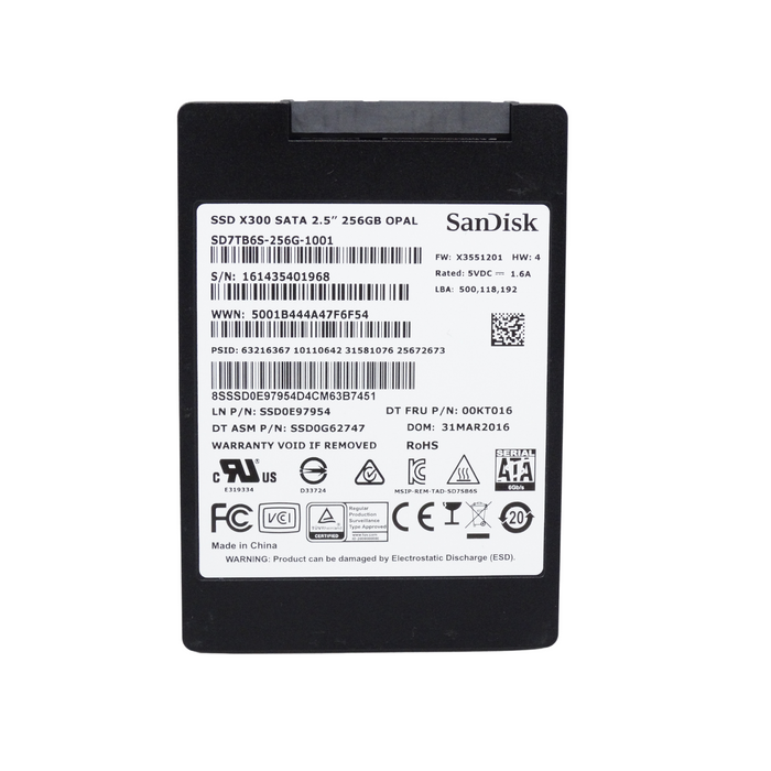 Lenovo 256GB MLC SATA 6Gbps  2.5'' SSD Solid State Drive (SD7TB6S-256G-1001)