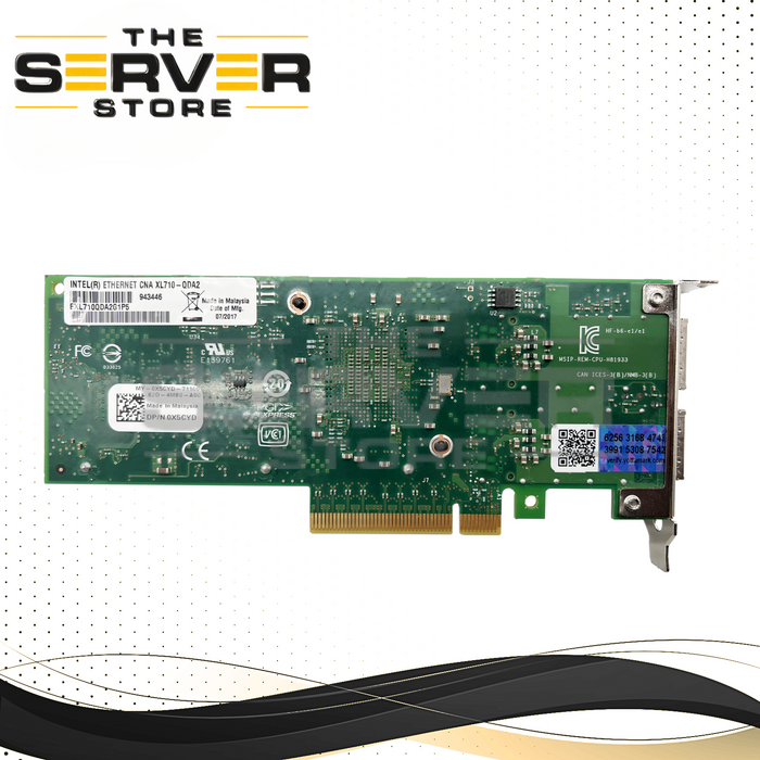 Dell XL710-QDA2 40GbE QSFP+ 2Port PCIe Ethernet Converged Network Card CAN 0X5CYD X5CYD