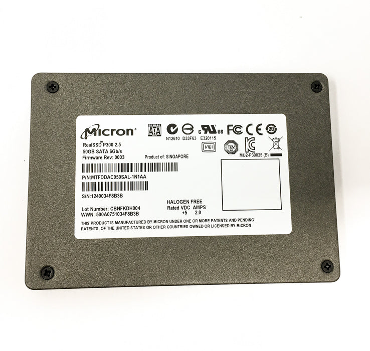 MICRON 50GB REAL SSD P300 6GBPS SATA 2.5'' SOLID STATE DRIVE (MTFDDAC050SAL-1N1AA)