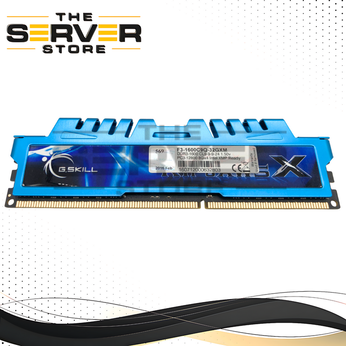 G.SKILL Ripjaws X 8GB DDR3 1600MHz CL9 Desktop RAM F3-1600C9Q-32GXM