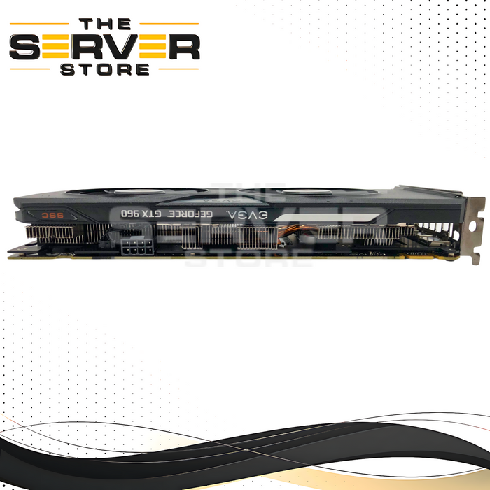 EVGA GeForce GTX 960 2GB GDDR5 SSC (Super SuperClocked) GAMING ACX 2.0+ Video Card. 1x DVI-I, 1x HDMI, 3x DisplayPort. P/N: 843368033583, 02G-P4-2966-B6, 02G-P4-2966-KR.