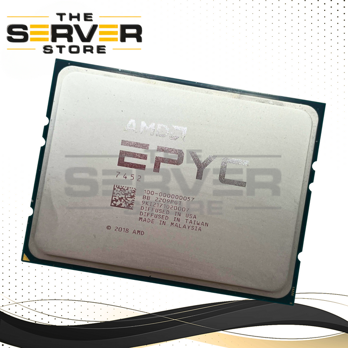 AMD EPYC 7452 2.35GHz 32 Core SP3 Socket CPU 7002 Series (Dell Locked) 100-000000057