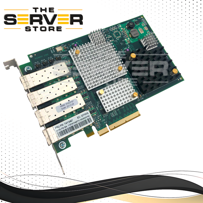 IBM Emulex LPE12004 8Gb/s Quad-Port Fibre Channel (FC) Host Bus Adapter (HBA) for POWER Systems. Feature Code: 5729. P/N: 74Y3467.