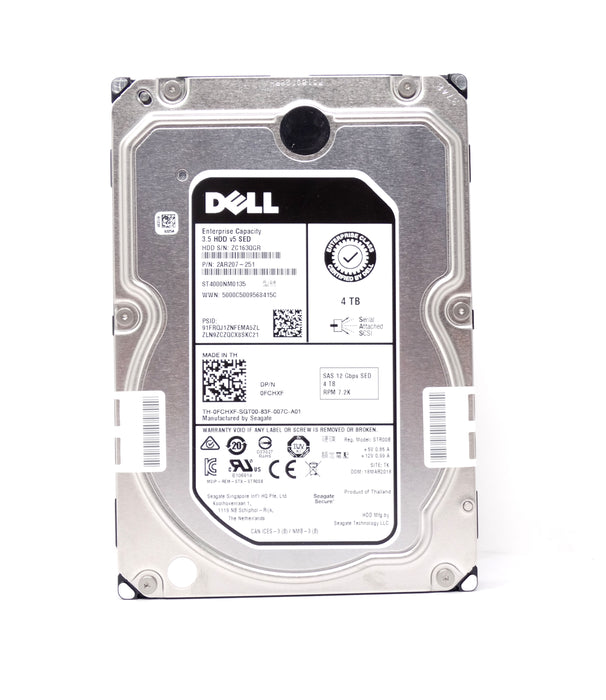 FCHXF Dell 4TB 7.2K 12Gbps SED 512N SAS 3.5'' HDD Hard Drive (FCHXF)