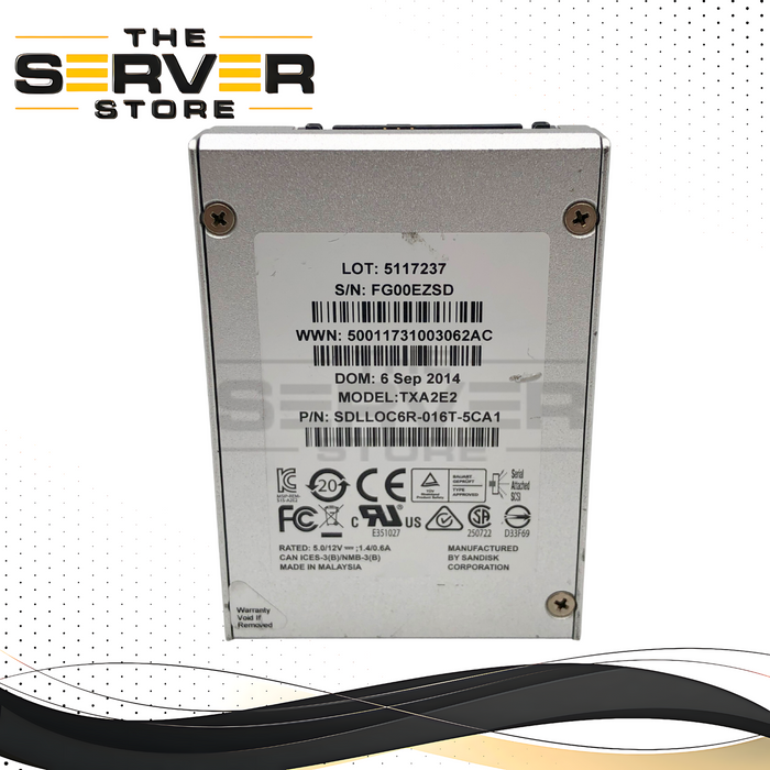 SanDisk Optimus ECO Series 1.6TB 6Gbps SAS 2.5-inch eMLC Enterprise SSD. P/N: SDLLOC6R-016T-5CA1.