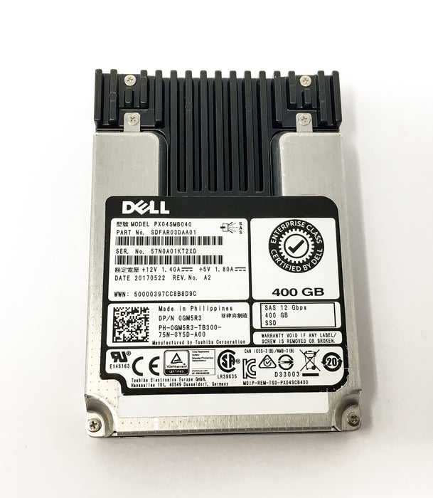 Dell PX04SMB040 400Gb 12Gbps SAS 2.5'' SSD Solid State Drive (GM5R3)