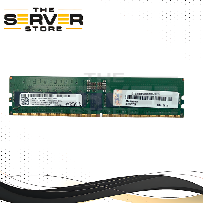 IBM 32GB 1Rx4 DDR5-4800B PC5-38400 ECC Registered Memory 78P7569 MTC20F1045S1RC48BA2