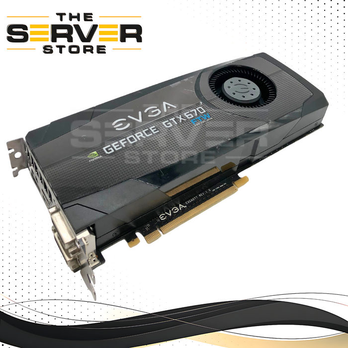 EVGA NVIDIA GeForce GTX 670 FTW (For The Win) 2GB GDDR5 Kepler Gaming Graphics Card. DVI-I, DVI-D, HDMI, DisplayPort. P/N: 02G-P4-2678-KR.