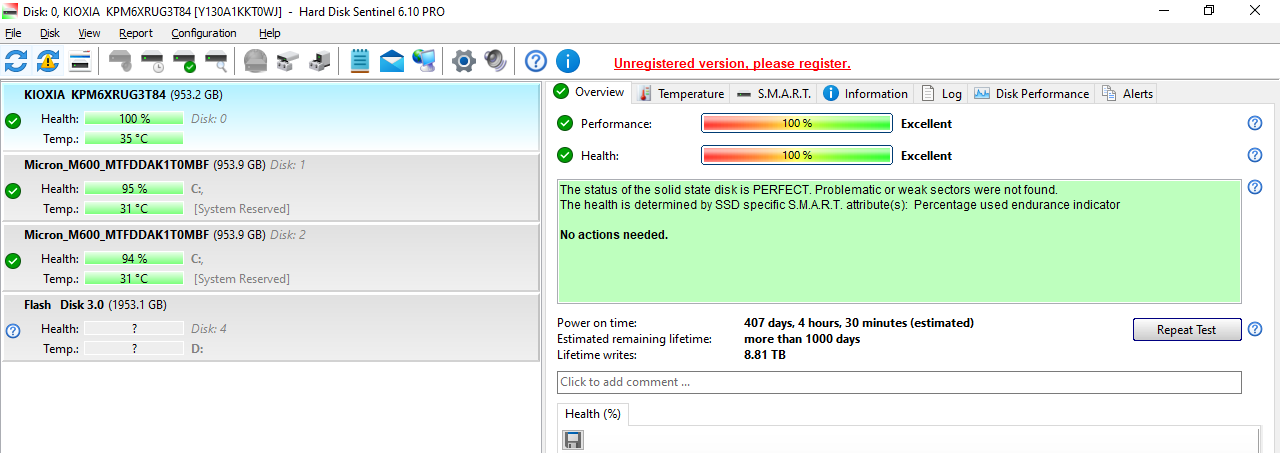 Dell Enterprise 3.84TB SAS 12Gbps TLC 2.5" SSD Solid State Drive (H9TT5)