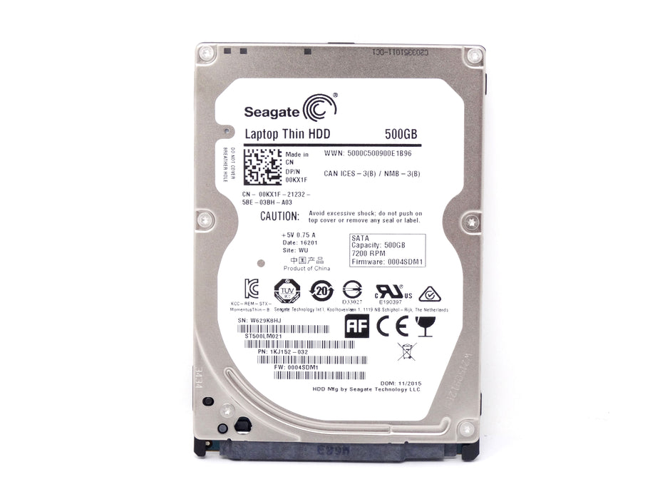 Dell 500GB 7.2K 6Gbps SATA 2.5'' Hard Drive Thin Laptop HDD (0KX1F)