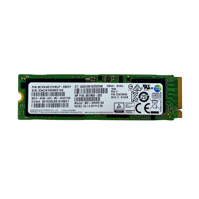 HP SM961 512GB PCI-E M.2 NVMe SSD Solid State Drive (861960-002)