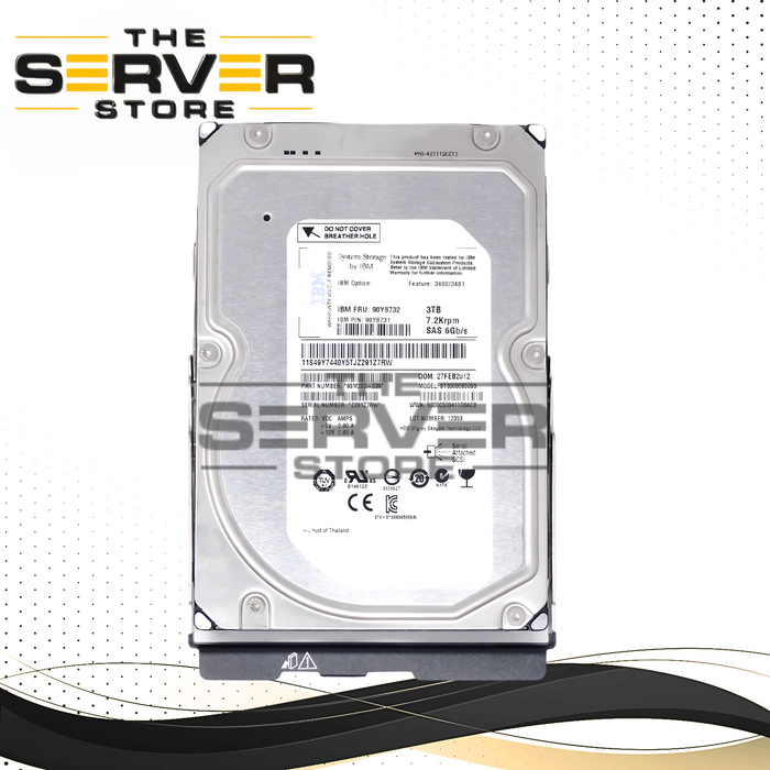 IBM 3TB 7.2K 6GBPS 3.5'' SAS HARD DRIVE (90Y8732)