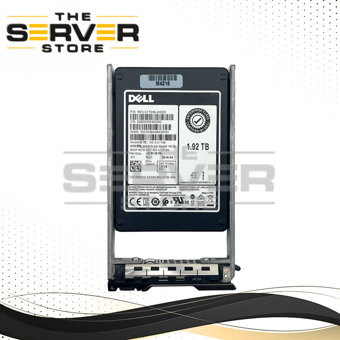 Dell 1.92TB SAS 12G RI 2.5" SSD Samsung PM1633a MZILS1T9B for Dell PowerEdge: Gen11 Gen12 Gen13 Gen14