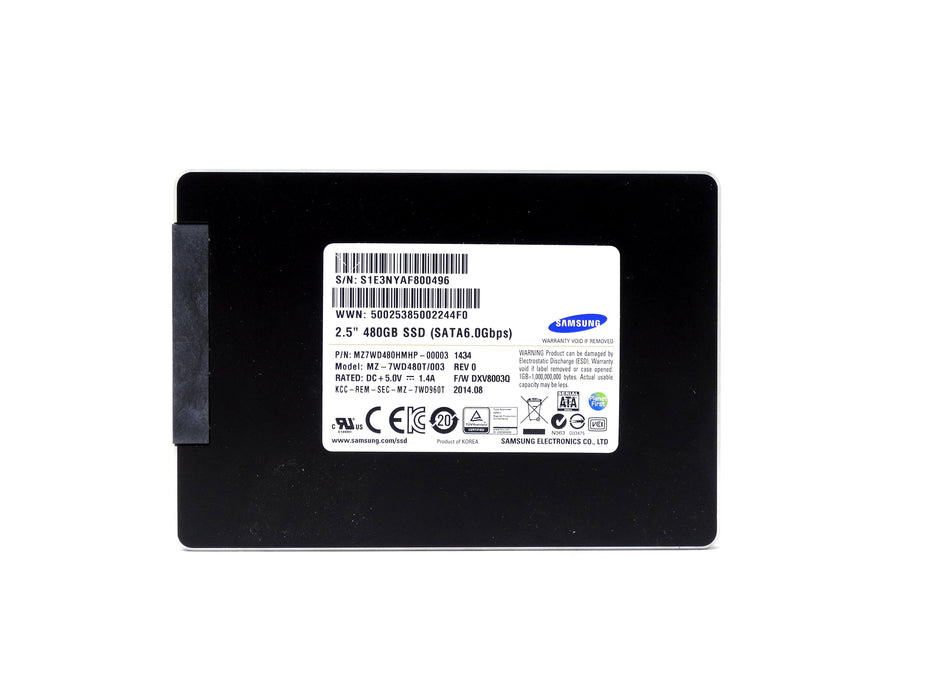 Samsung 480GB 6Gbps SATA 2.5" SSD Solid State Drive MZ-7WD480T/003 (MZ7WD480HMHP-00003)