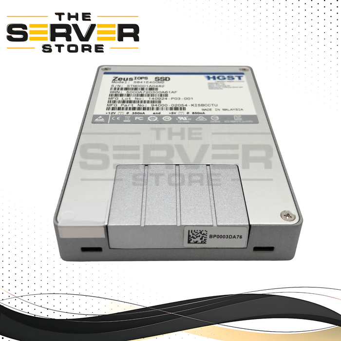 HGST Zeus IOPS 400GB 6Gb/s SAS 2.5-inch SFF High-Endurance Enterprise Solid State Drive (SSD). P/N: 94000-02054-KI5BCCTU, S841E400M2.