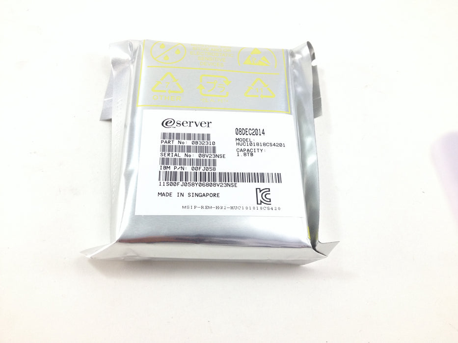 IBM HGST Ultrastar 1.8TB 10K 12Gbps 128MB SAS 2.5'' Hard Drive (00FJ058)