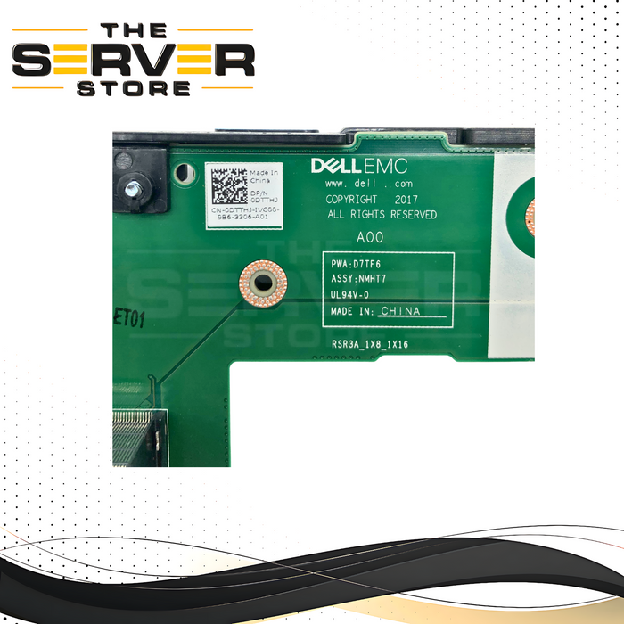 Dell PowerEdge R740 / R740xd 14th Gen Server Riser 3 Card Assembly with 1x PCIe 3.0 x16 & 1x PCIe 3.0 x8 Slot. P/N: DTTHJ, 0DTTHJ.