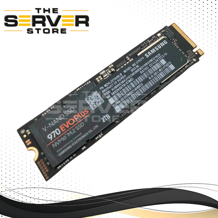 Samsung 970 EVO Plus 2TB NVMe M.2 V-NAND Solid State Drive (SSD). P/N: MZVL22T0HBLB.