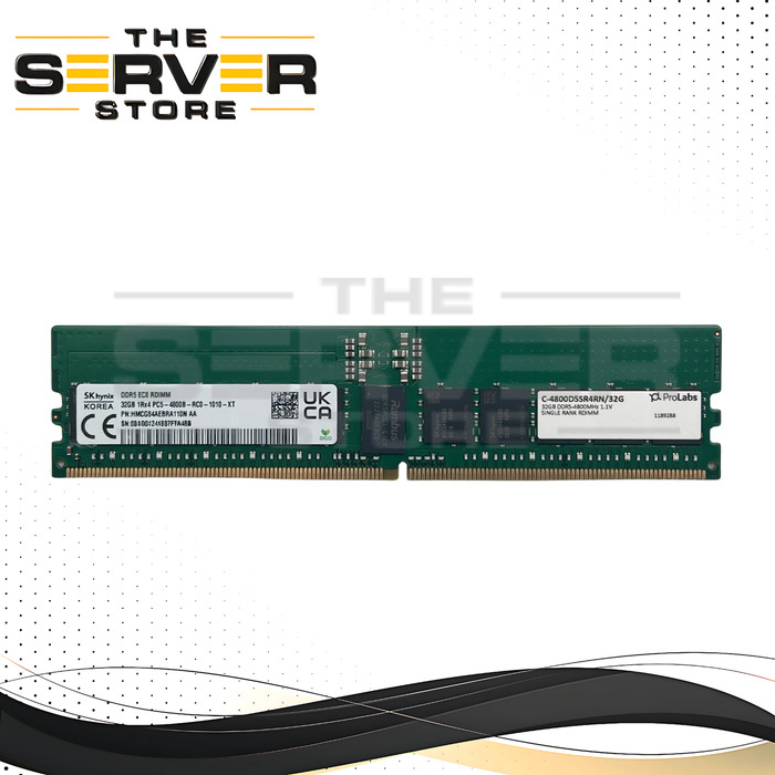 SK Hynix 32GB 1Rx4 DDR5-4800B PC5-38400 ECC Registered Memory HMCG84AEBRA110N