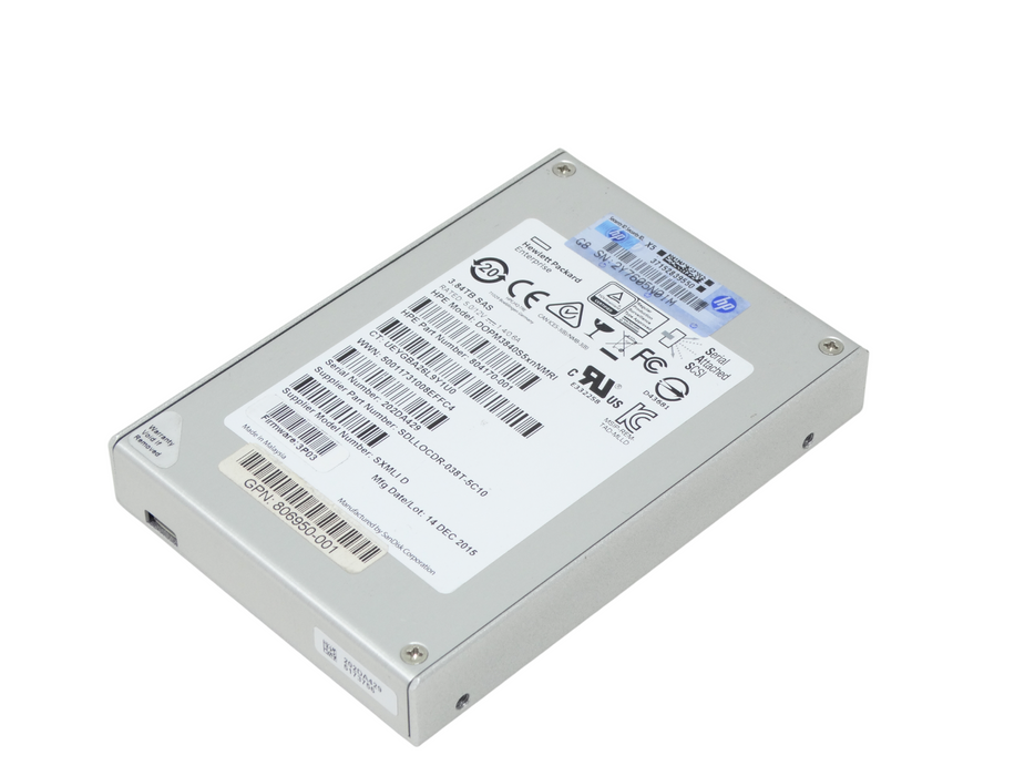 HP 3.84TB 6Gps SAS 2.5'' SFF SSD Solid State Drive (SDLLOCDR-038T-5C10-HP)