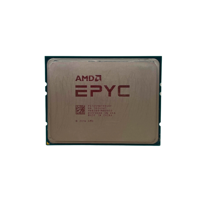 AMD EPYC 7251 8 core 2.1Ghz 32mb L3 Cache Socket Sp3 7nm 120w Processor (PS7251BFV8SAF)