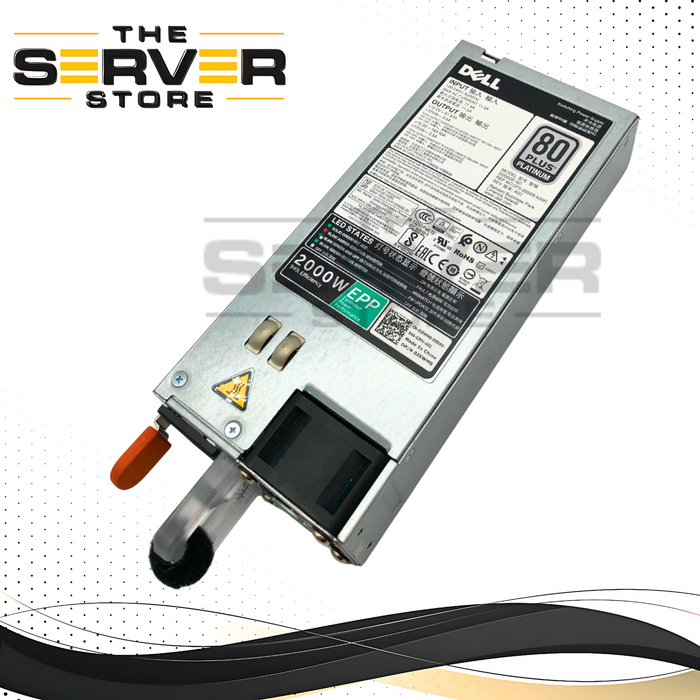 Dell 2000W 80+ Platinum Hot-Swap Redundant Power Supply for PowerEdge C4140 & R740 Servers. P/N: J5WMG, 0J5WMG.