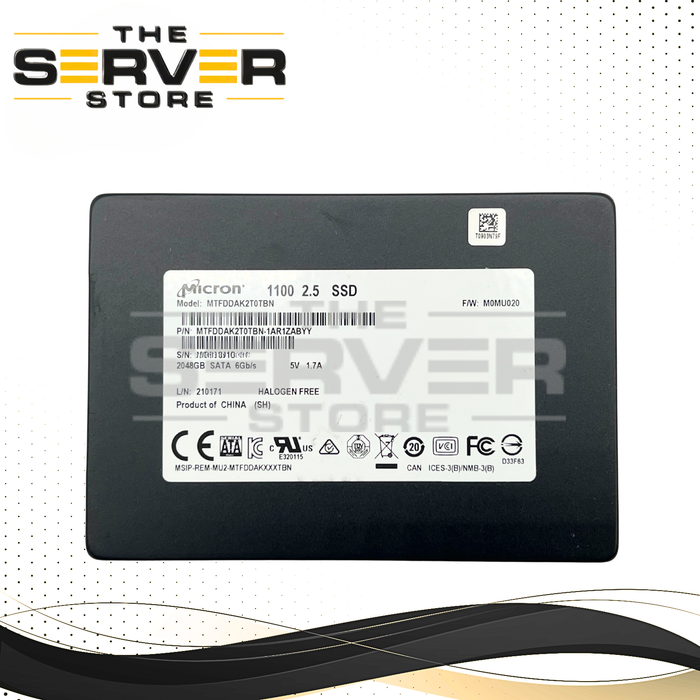 Micron 2TB SATA SFF 2.5" SSD Series 1100 MTFDDAK2T0TBN-1AR1ZABYY MTFDDAK2T0TBN