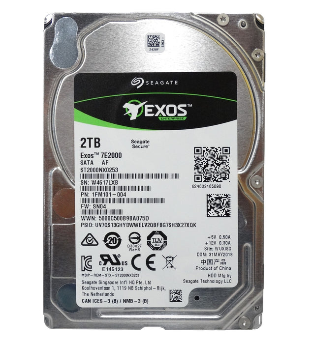 Seagate Exos 2TB 7.2K SATA 6Gbps 2.5'' Enterprise HDD Hard Drive (1FM101-004)