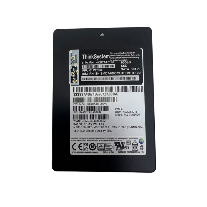 Lenovo 960GB SATA 2.5'' 6Gb/s SSD Solid State Drive (01PE096)