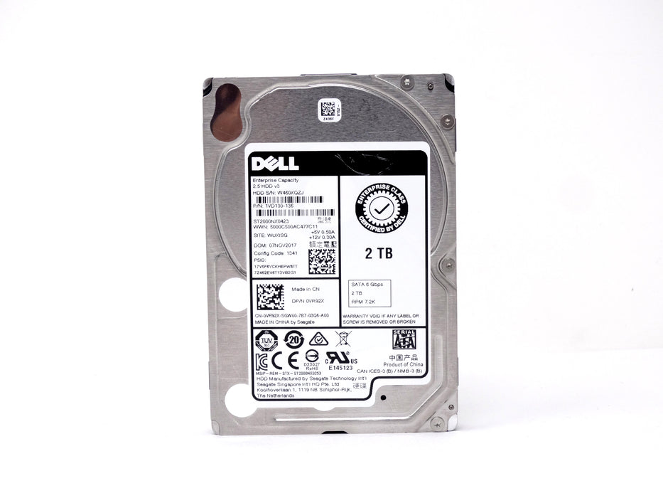 Dell Enterprise 2TB 7.2K 6Gbps SATA 128MB 2.5'' HDD v3 Hard Drive (ST2000NX423-DELL)