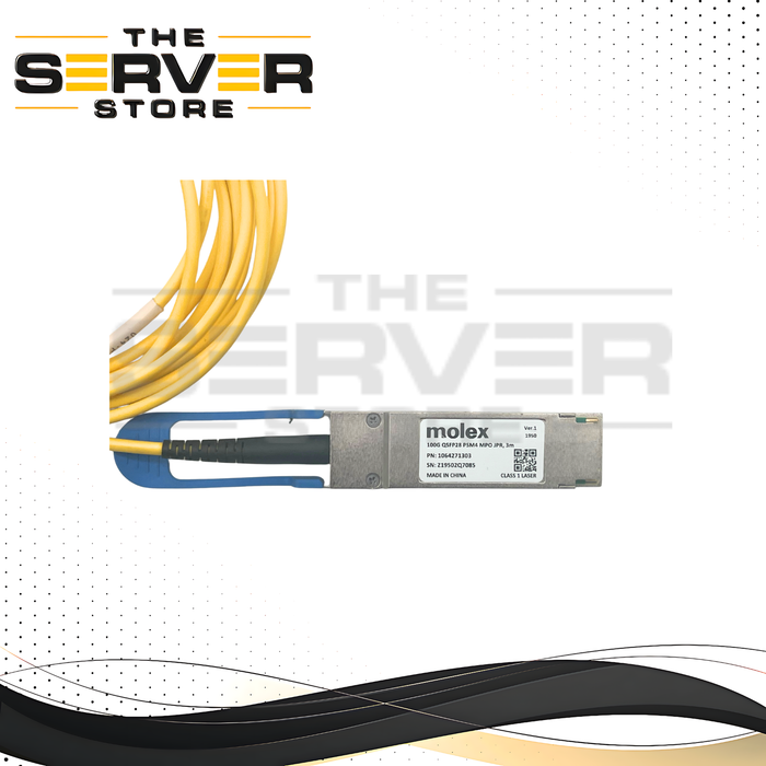Molex 100Gb QSFP28 to MPO Single-Mode Fiber PSM4 Pigtail Gen 2 Fiber Optic Cable 3.2 Meter 1064271303