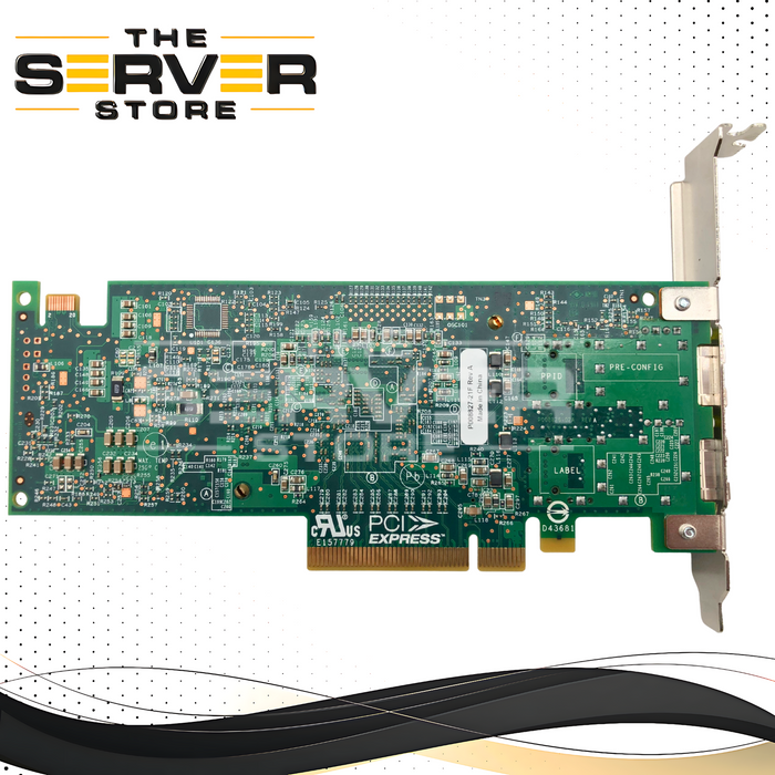 Emulex LightPulse LPE12002 Dual-Port 10GbE SFP+ PCIe 2.0 x8 Network Adapter with High Profile Bracket. P/N: P008827-21F.