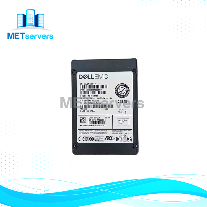 3.84TB SAS-24Gbps ISE Read Intensive 512e 2.5 Inch 1 DWPD SSD (MZILG3T8HCLSAD3)