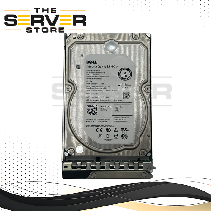 Dell 4TB SAS 7.2K 12G LFF 3.5'' HDD Seagate Enterprise Capacity v4 ST4000NM0005 (G15) 0XWM1W XWM1W