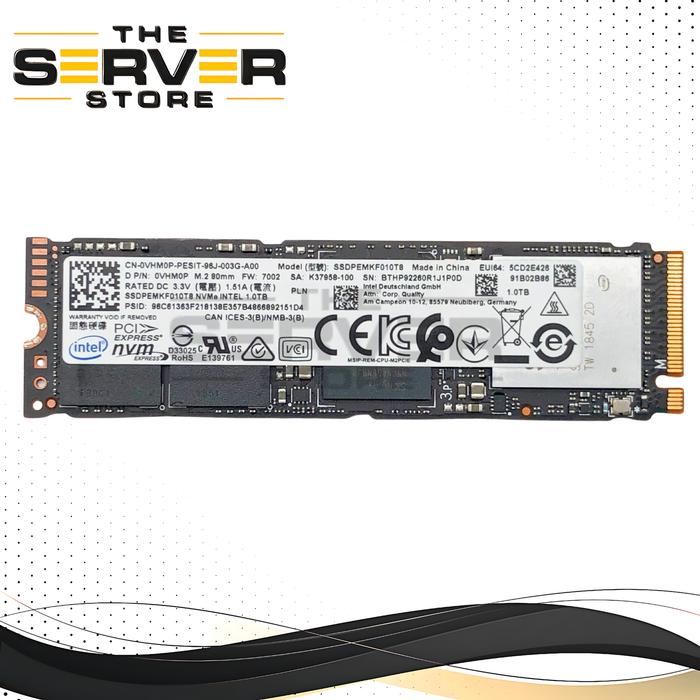 Dell Intel 1TB M.2 PCI Express 3.0 x4 NVMe 80mm TLC Solid State Drive (SSD). P/N: VHM0P, 0VHM0P.