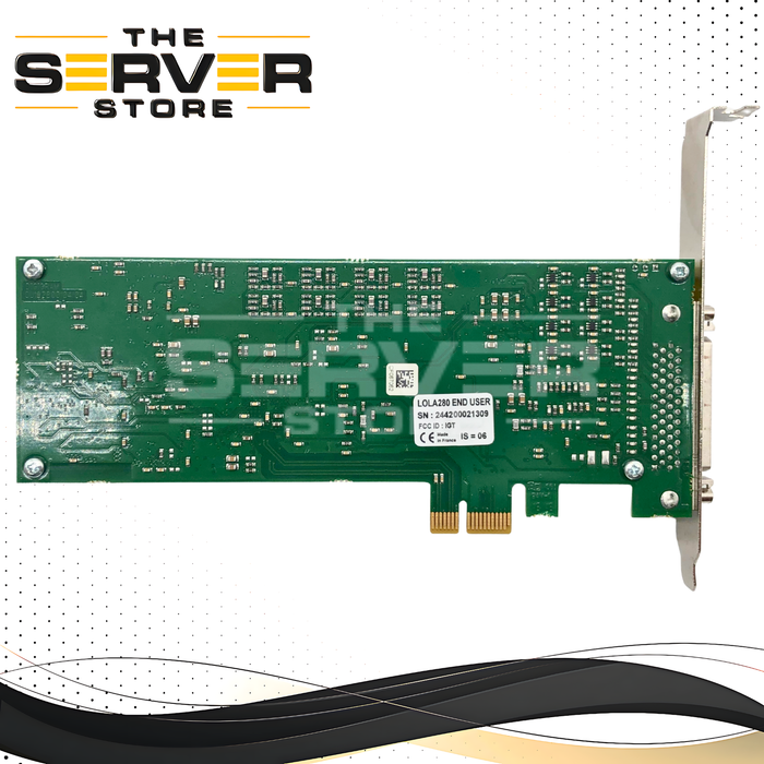 Digigram LOLA280 Logging Skimmer 8 Channel HD Audio Recording SCSI PCIe x1 High Profile Card. P/N: LOLA280.