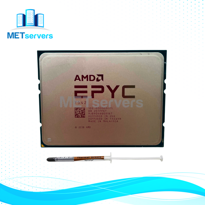 AMD EPYC 7002 Series Cores 32 CPU Socket sp3 Base Clock 2.9GHz Processor (100-000000075) AMD EPYC 7542