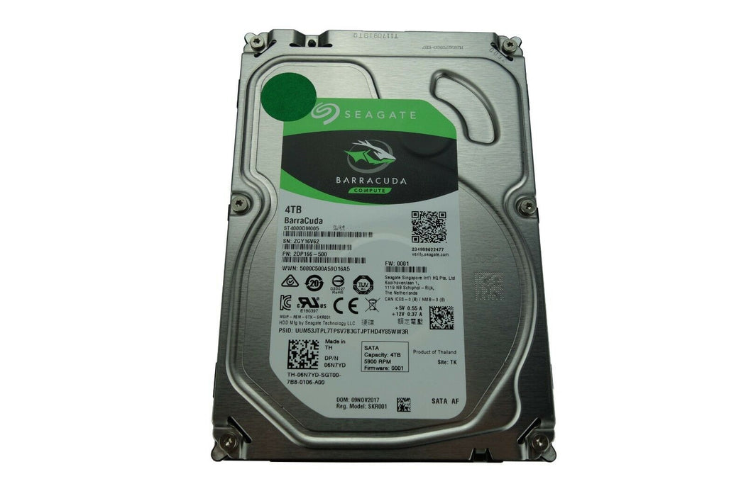 Dell Seagate BarraCuda 4TB 5.9K 6Gbps SATA 3.5'' HDD Hard Drive (6N7YD)