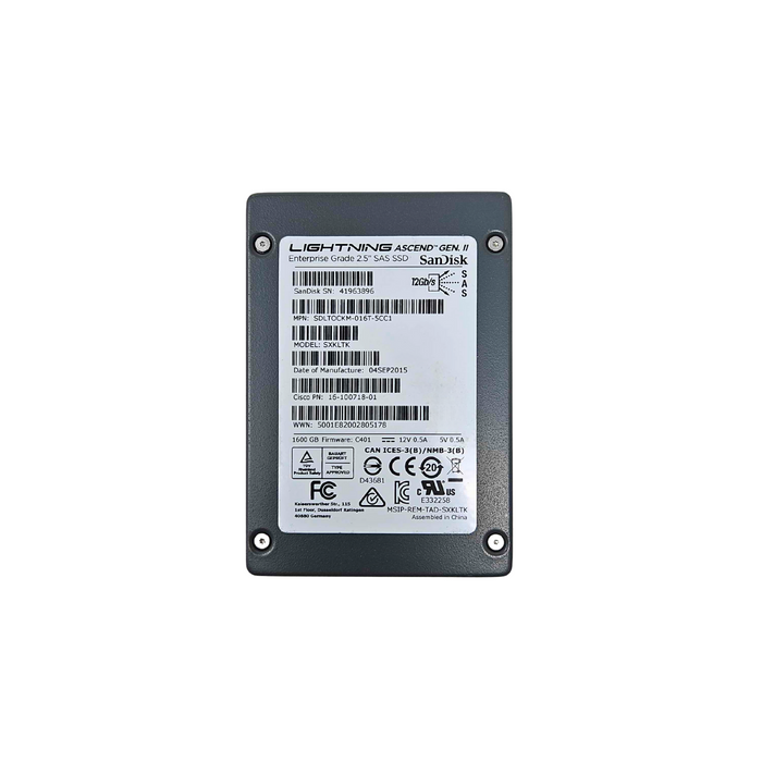 Lightning Ascend Gen II Enterprise 1.6TB SAS 12Gbps 2.5'' SSD (16-100718-01)