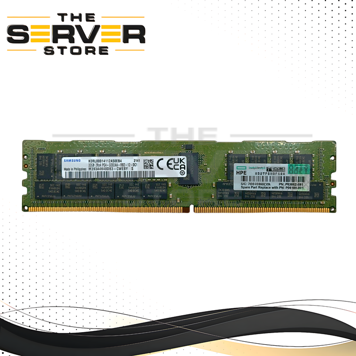 HPE 32GB 2Rx4 DDR4-3200 Memory P03052-091 P06189-001 P00924-B21 M393A4K40DB3-CWE-HPE