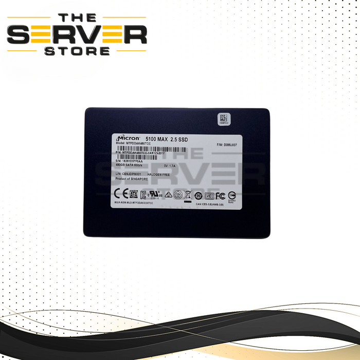 Micron 5100 480GB SATA 6Gbps 2.5" SSD (MTFDDAK480TCC)